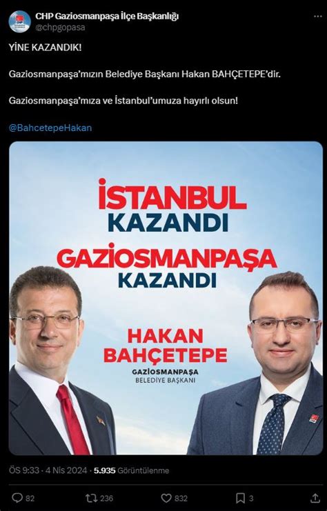 Son Dakika Gaziosmanpa A Da Chp Kazand