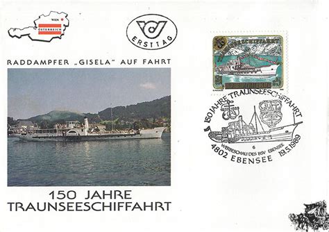 Sterreich Fdc S Jahre Traunseeschiffahrt Ma Shops