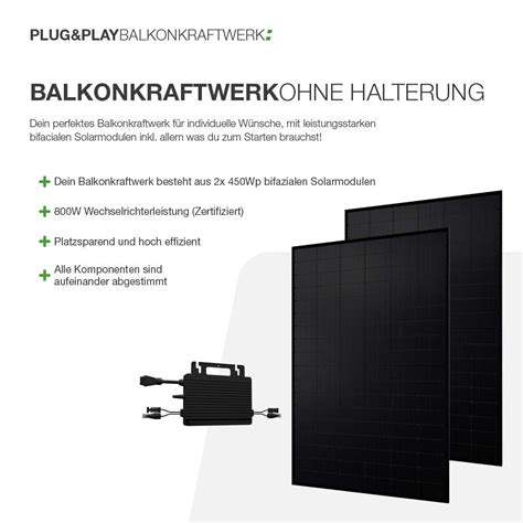 Bifaziales Balkonkraftwerk 800wp Mit Wechselrichter Kaufen