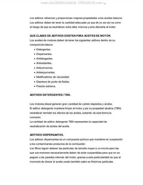 Manual Analisis Aceite Lubricante Funciones Tipos Aditivos Aceites