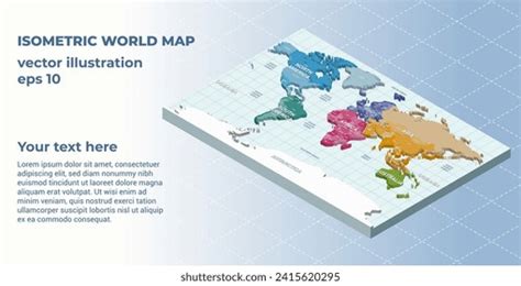 World Tourism Isometric Map Images Stock Photos D Objects