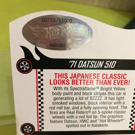 Hot Wheels Langka Rlc Datsun Gold