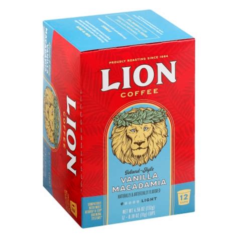 Lion Coffee Single Serve Vanilla Macadamia Pk Case Of Pk