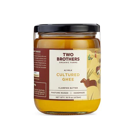 Two Brothers Organic Farms A Ghee Ml Cultured Cow Desi Ghee