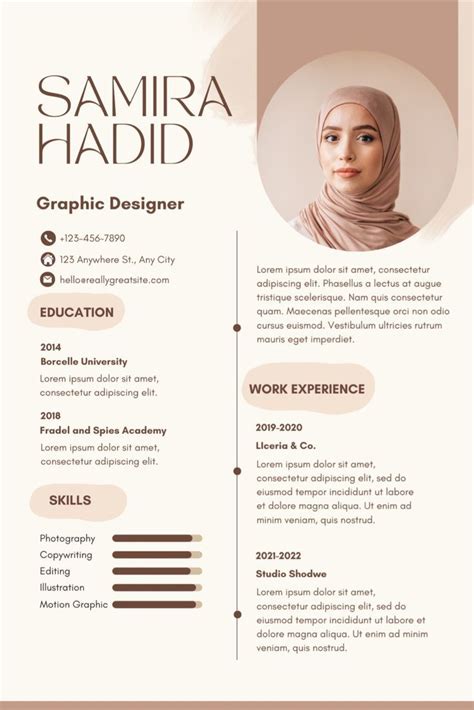 Aesthetic CV Template Graphic Designer Resume Template Graphic Design