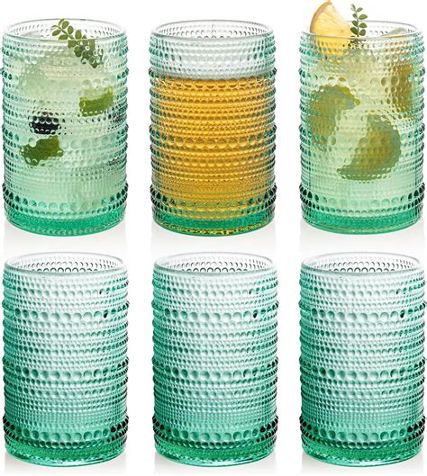 Amazon POLIDREAM Vintage Glassware Set 4pcs Multicolor 15 2oz