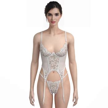 Sexy Lace Lingerie Sets Custom Transparent Hollowed Out Open Fashion Jumpsuits For Women Buy 3