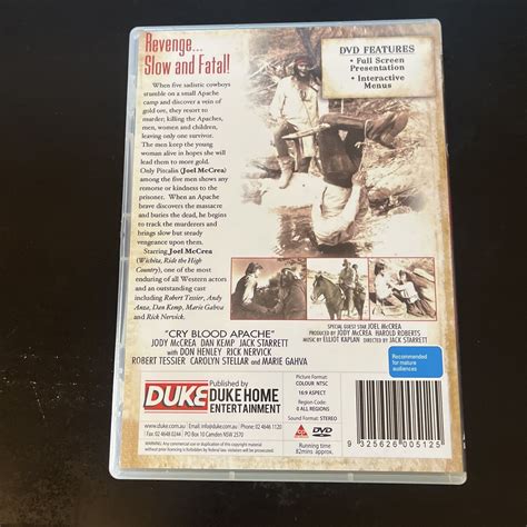 Cry Blood Apache (DVD, 1970) Jody McCrea, Marie Gahva, Dan Kemp NEW Al