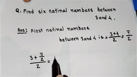 Find Six Rational Numbers Between And Youtube