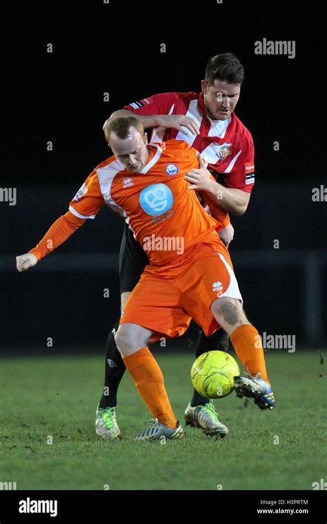 Kenny Davis Of Braintree Tussles With Frankie Curley Of Hornchurch