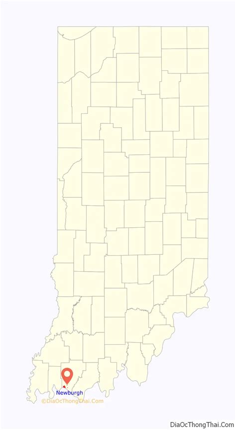 Map of Newburgh town, Indiana