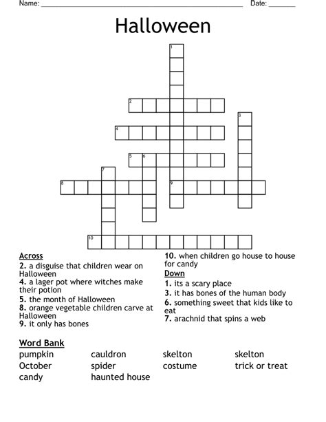 Halloween Crossword Wordmint