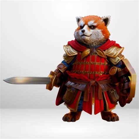 Hot Goblin レッドパンダ剣士A ホットゴブリン ミニチュア 獣人 戦士 剣