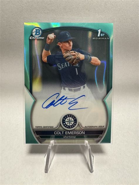 Bowman Chrome Draft Colt Emerson Aqua Lava Refractor Auto