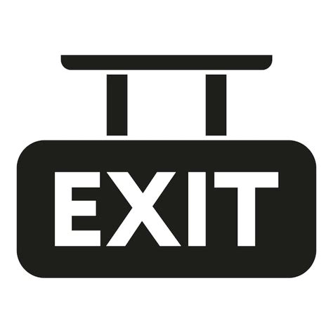 Premium Vector Exit Wall Sign Icon Simple Vector Stair Escape Person