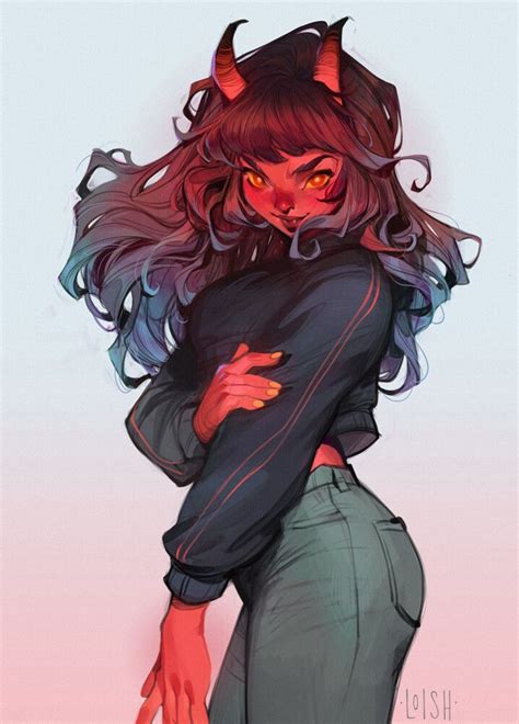 Artstation Demon Lois Van Baarle Character Design Girl Demon Girl