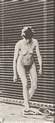 Category Nude Woman Lifting A Cloth From The Ground Placing Around Shoulder And Turning