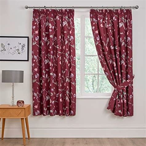 Dreams And Drapes Design Wisteria Pair Of Pencil Pleat Curtains With