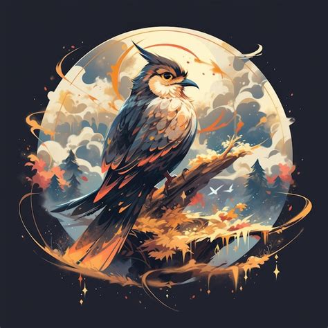 Premium AI Image | bird design graphic for tshirt