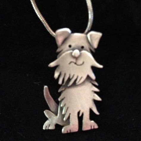 Schnauzer Necklace Sterling Silver Dogpet Miniature Schnauzer