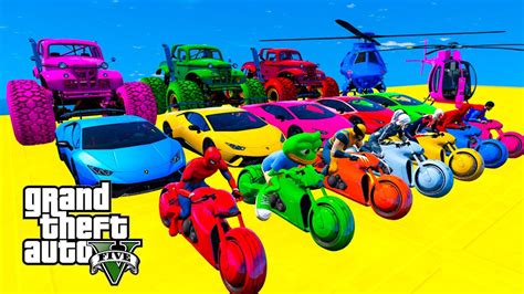 Gta V Mega Ramp On Bikes Fighter Jets And Boats By Trevor And Friends