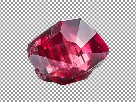 premium psd beautiful red ruby stone isolated  transparent background