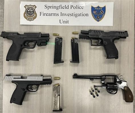 Springfield Police Arrest 4 Men From Holyoke And Chicopee On Firearms