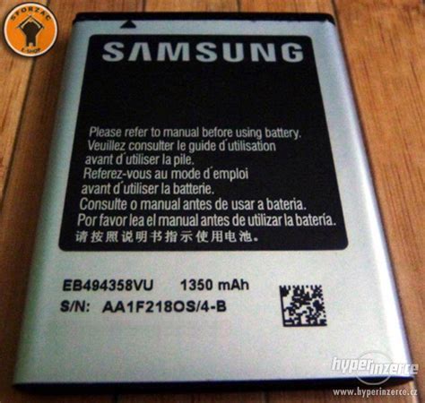 Baterie Samsung Galaxy Ace S5830 EB494358VU Bazar Hyperinzerce Cz