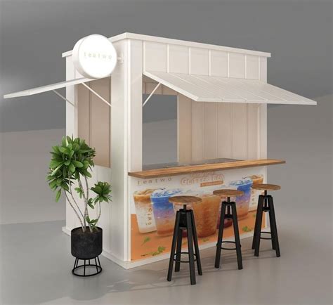 booth container minuman cafe interior design cafe shop design kiosk