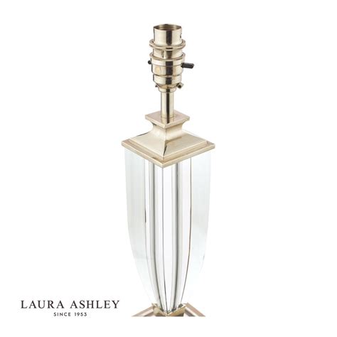 Laura Ashley Carson Medium Table Lamp Polished Nickel Crystal Base Only