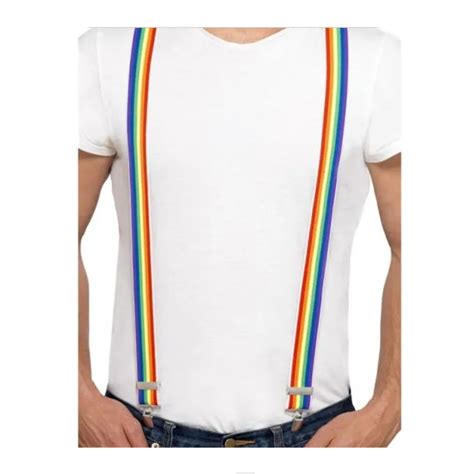 Gay Pride LGBT Rainbow Adjustable Y Style Braces