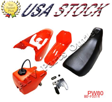 Red Yamaha Peewee Pw Py Pw Plastic Fender Body Gas Fuel Tank