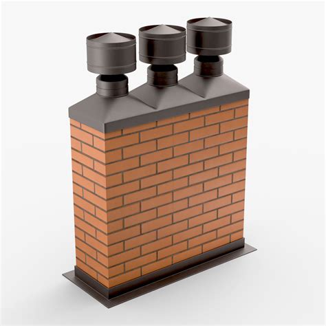 Brick Chimney Square D Model Max Ds Blend C D Fbx Ma Lxo