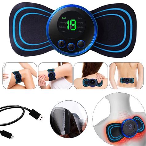 Mini Massageador Ems Estimulador Elétrico De Pescoço Portátil Para