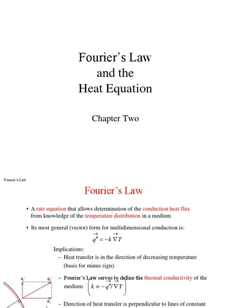 Fourier’s Law and the Heat Equation | Thermal Conduction | Theoretical ...