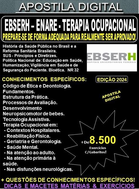 Apostila EBSERH ENARE TERAPIA OCUPACIONAL Teoria 8 500