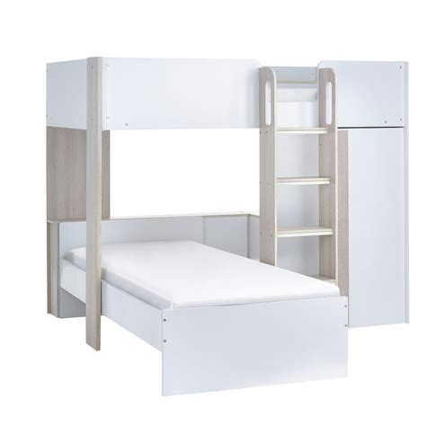 Horizon Bunk Bed Pale Wood And White Julian Bowen Limited