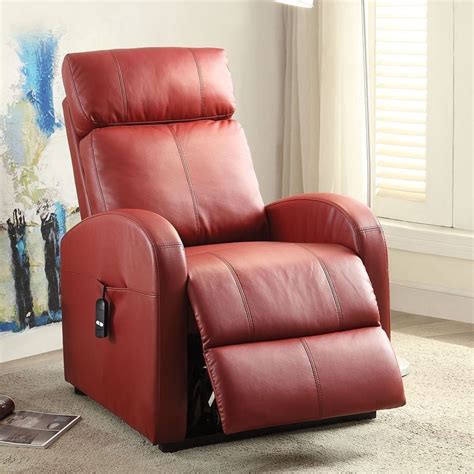 Ricardo Power Lift Recliner Red Acme Furniture Furniture Cart