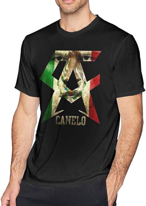 Canelo Alvarez Camiseta De Manga Corta Bsica De Algodn Con Cuello