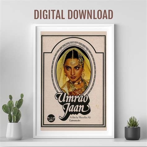 Umrao Jaan Movie Poster Desi Wall Art Bollywood Movie Poster Retro