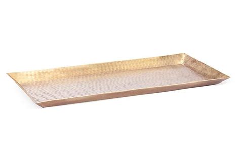 Rectangular Tray Hammered Brass Brass Tray Brass Rectangular