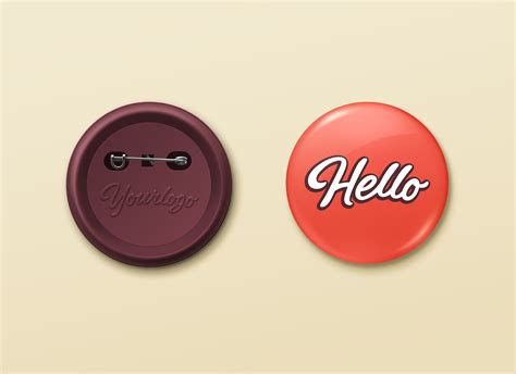 Pin Button Badge Mockup Graphicburger