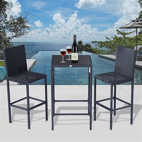 Dreamline Outdoor Bar Sets Garden Patio Bar Sets 12 2 Chairs And Table