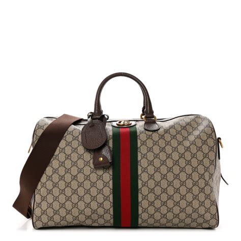 Gucci Gg Supreme Monogram Textured Dollar Calfskin Web Medium Ophidia