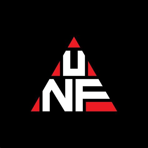 UNF triangle letter logo design with triangle shape. UNF triangle logo ...