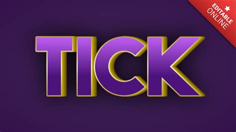 Tick | Text Effect Generator | TextStudio