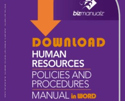 Human Resources Policies And Procedures Template Bizmanualz ESyGB