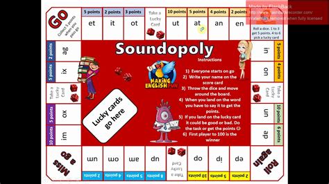 Soundopoly - Phonics Classroom board game for ESL, Kindergarten and ...