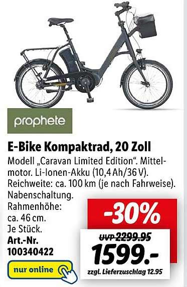 Prophete E Bike Kompaktrad 20 Zoll Angebot Bei Lidl 1Prospekte De