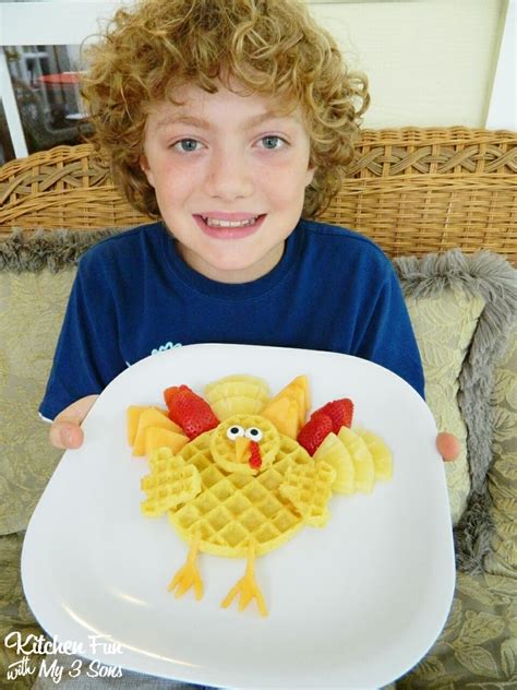 Turkey Breakfast Gobble Gobble Up Some Waffles Kitchen Fun With